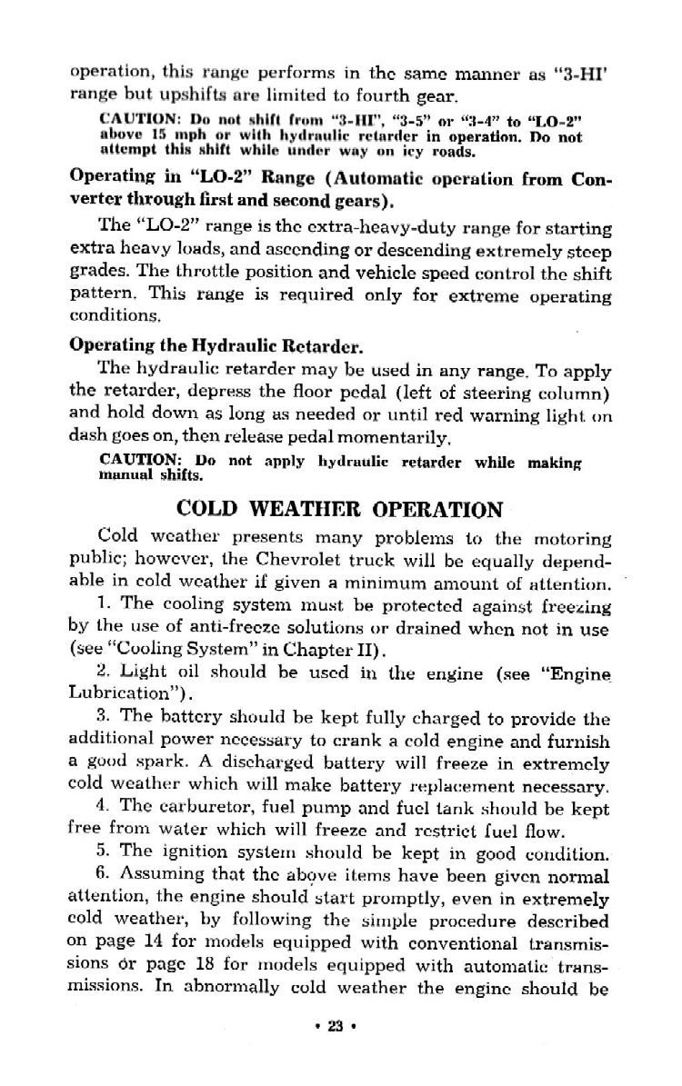 1959 Chevrolet Truck Operators Manual Page 112